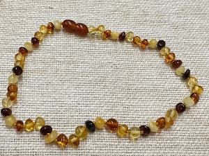 Amber - Knotted Necklace - Mixed Colours of Amber - ( Ref Selected)