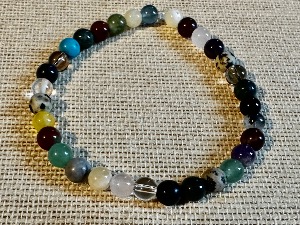 Mixed 6mm Beads - 20cm Elasticated Bracelet (SHMB2727)