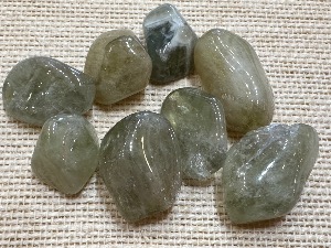 Prasiolite with Amethyst (Amegreen)  Dark Tumbled Stone (Selected)