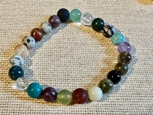 Mixed 8mm Beads - 20cm Elasticated Bracelet (SHMB2728)