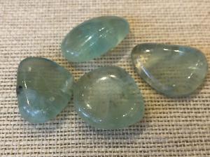 Fluorite - Green "Fluorescent" 7g to 10g Tumbled Stone (Selected)