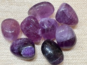 Fluorite - Purple - 15 to 20g Tumbled Stone  (Selected)
