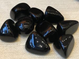 Obsidian - Black - Weight 14g to 19g Tumbled Stone (Selected)