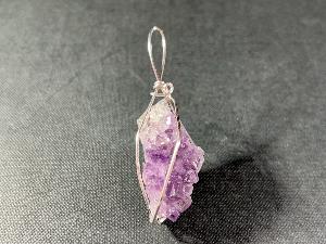 Amethyst Cluster Hand Wired Pendant (REF:ACP1)