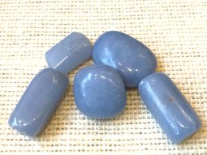 Angelite - Peru -  Up to 5g, 1 to 1.5cm Tumbled Stone (Selected)