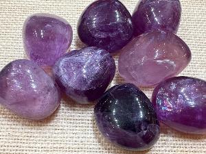 Fluorite - Purple - 20 to 25g Tumbled Stone  (Selected)